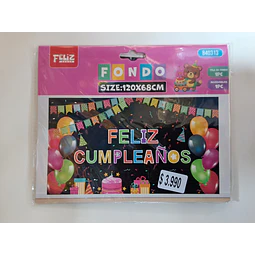 Fondo de tela Decorativo Feliz cumpleaños