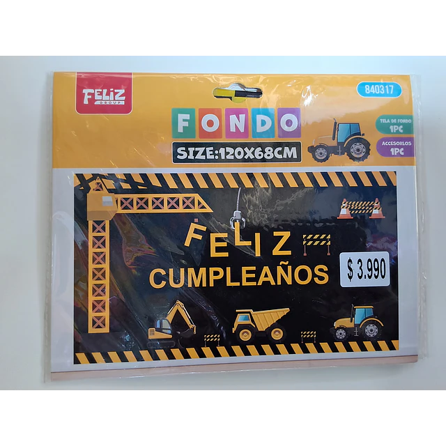 Fondo de tela Decorativo Feliz cumpleaños