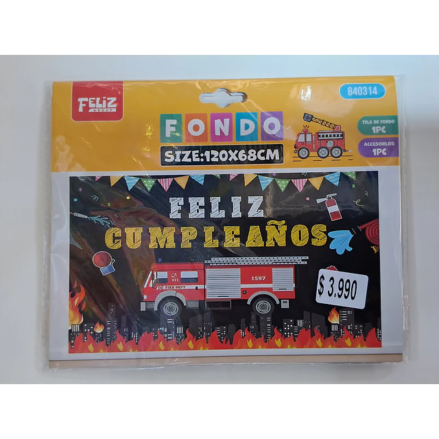 Fondo de tela Decorativo Feliz cumpleaños