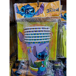 Stitch vasos x 6 unidades 