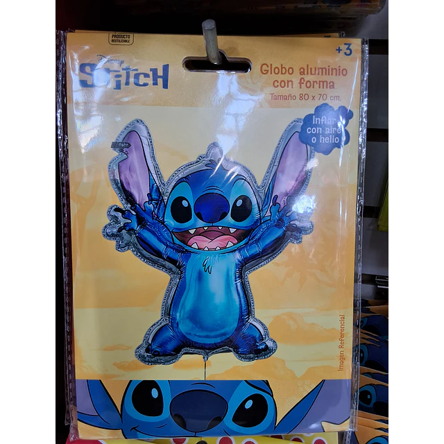 Stitch globo metálico 
