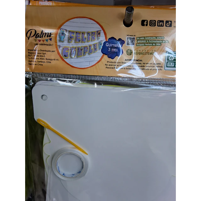 Stitch banderín Feliz cumpleaños 