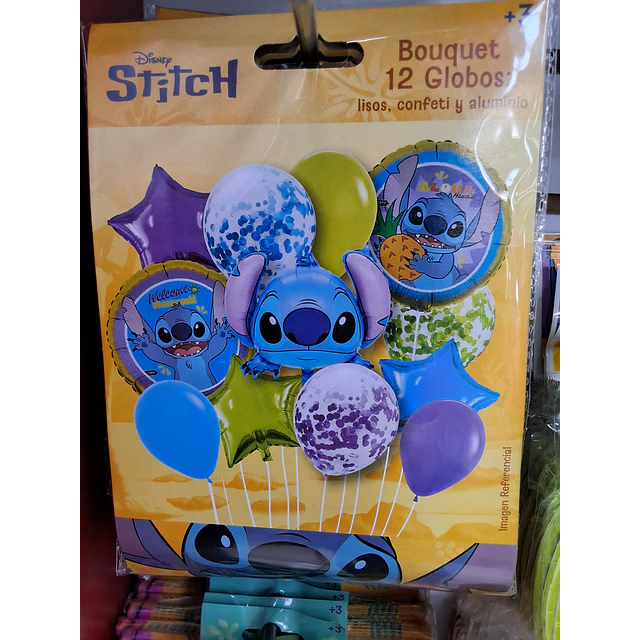 Stitch set de globos metálicos 12 pcs 