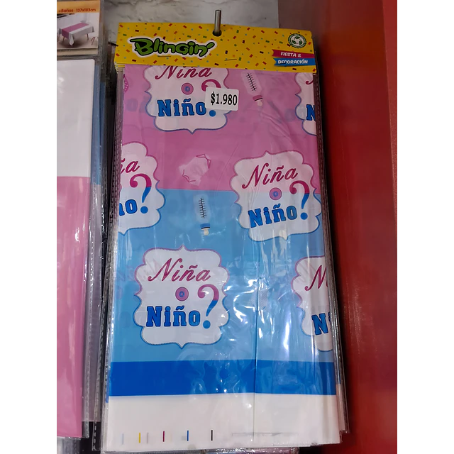 Revelación de sexo mantel plástico 
