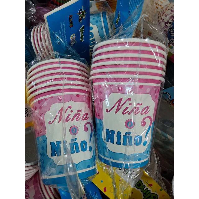 Revelación de sexo vasos x 6 unidades 