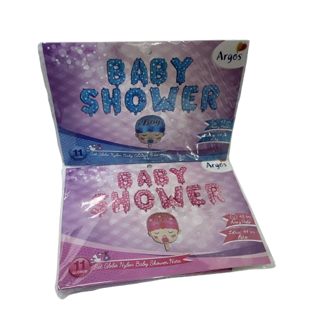 Set globos metalizados Baby Shower 