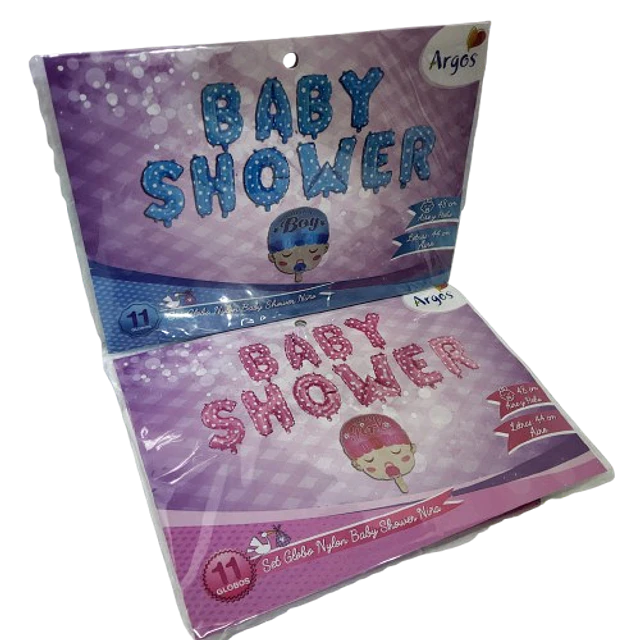 Set globos metalizados Baby Shower 
