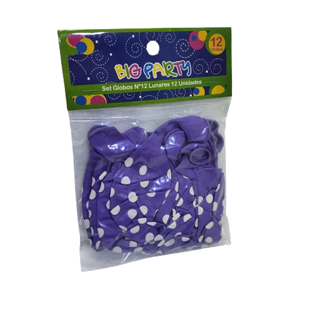 GLOBOS POLKA N°12 X 12 UNIDADES
