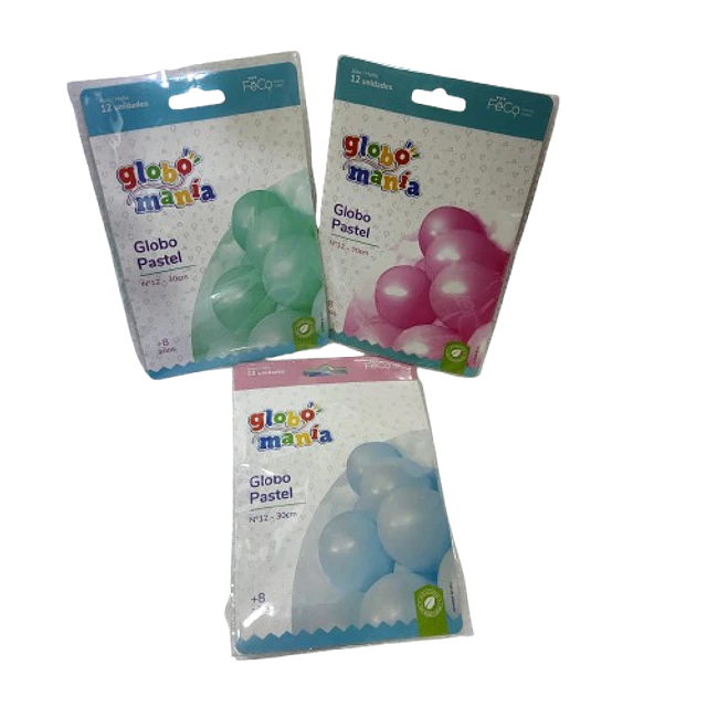 GLOBOS PASTEL N°12  X 12 UNIDADES GLOBOMANIA