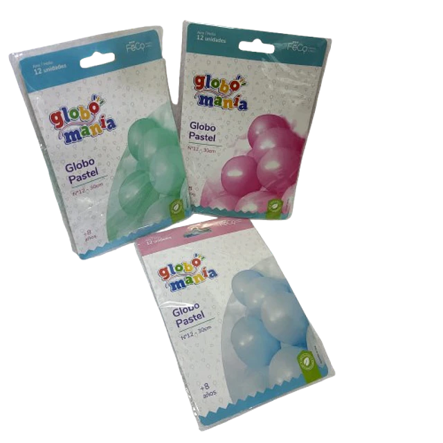 GLOBOS PASTEL N°12  X 12 UNIDADES GLOBOMANIA