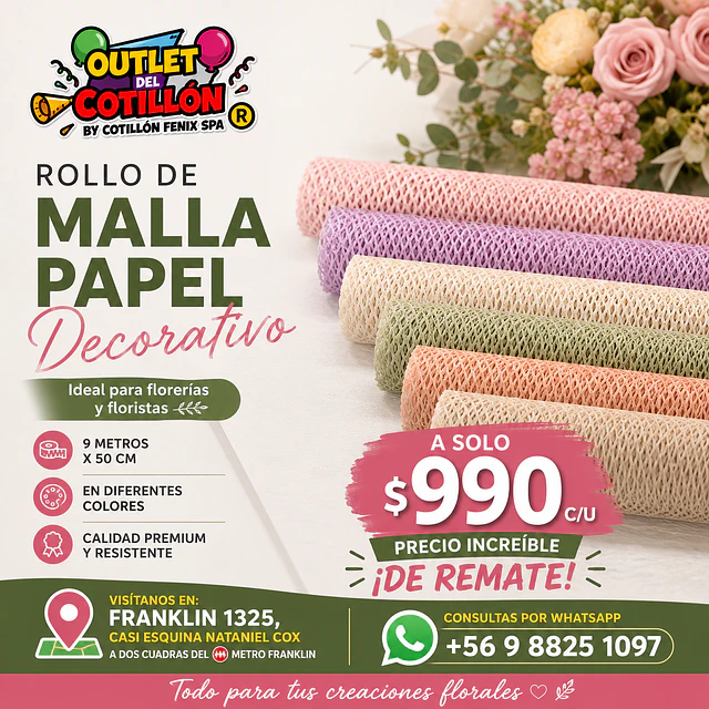 MALLA PAPEL DECORATIVO