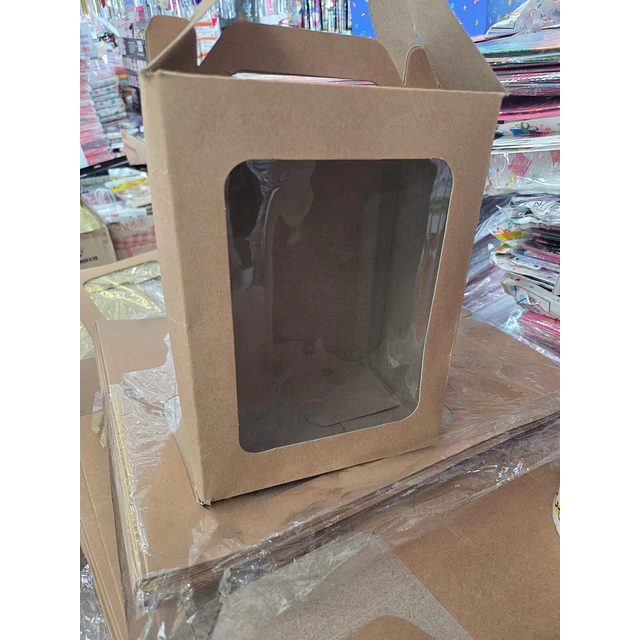 CAJA CON VENTANA KRAFT X UNIDAD