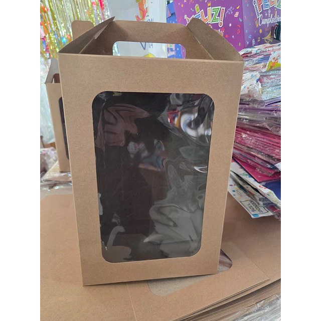 CAJA CON VENTANA KRAFT X UNIDAD