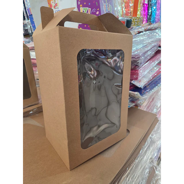 CAJA CON VENTANA KRAFT X UNIDAD