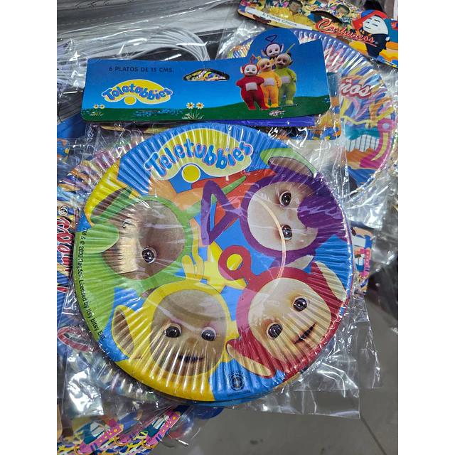 SET PLATOS TELE TUBBIES X 6 UNIDADES