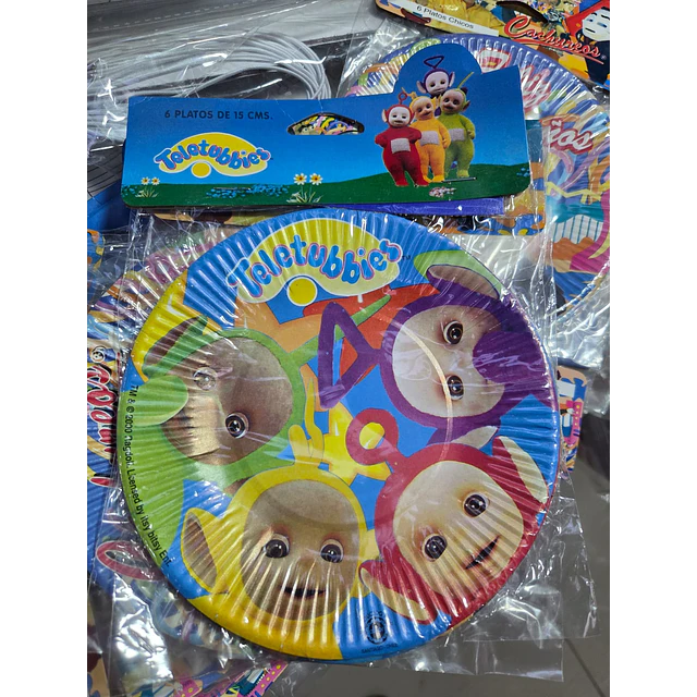 SET PLATOS TELE TUBBIES X 6 UNIDADES