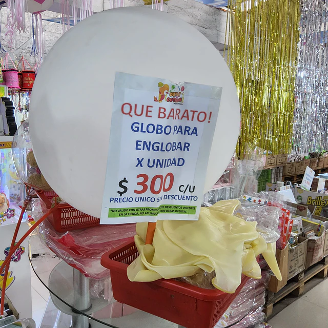 GLOBO LATEX PARA ENGLOBAR X UNIDAD