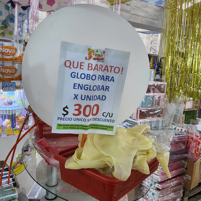 GLOBO LATEX PARA ENGLOBAR X UNIDAD