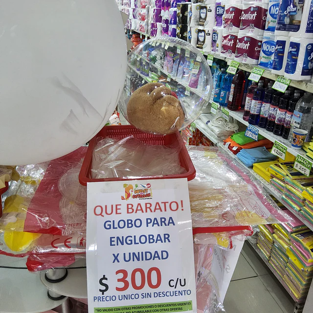 GLOBO PLASTICO PARA ENGLOBAR X UNIDAD