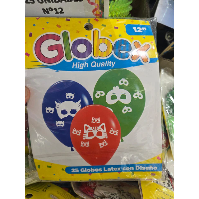 GLOBOS FRASES X 25 UNIDADES N°12 GLOBEX SELECCIONADOS