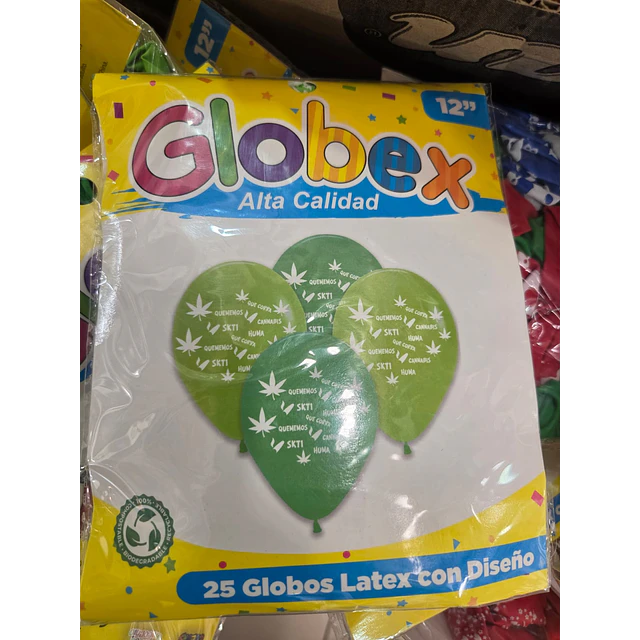 GLOBOS FRASES X 25 UNIDADES N°12 GLOBEX SELECCIONADOS