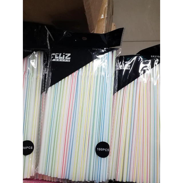 BOMBILLAS COLORES 5 X 210 MM X 100 UNIDADES