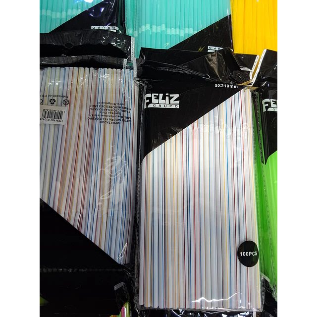 BOMBILLAS COLORES 5 X 210 MM X 100 UNIDADES