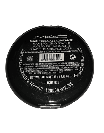 MAC MAXI  Bronzing Powder LIGHT N.631 NET 35G