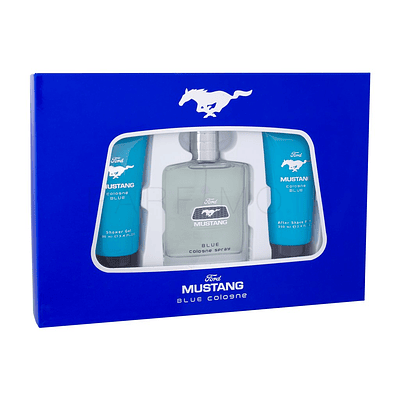  Mustang Mustang Blue EDT 100 ml + balsamo dopobarba 100 ml + gel doccia 100 ml
