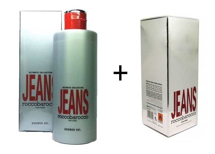 ROCCOBAROCCO JEANS  SHOWER GEL 400ML + JEANS POUR FEMME DEODORANT 150ML ULTIMATE COLLECTION