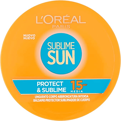L'Oréal Paris Sublime Sun Protect & Sublime Protezione Solare, Unguento Corpo Abbronzatura Intensa IP 15, 100 ml