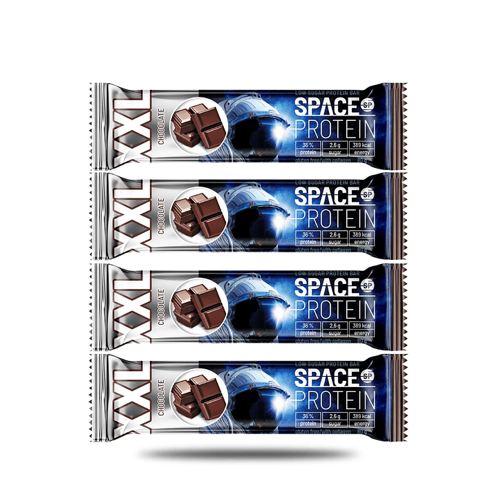 4 Barritas de Proteina Space Protein XXL  1