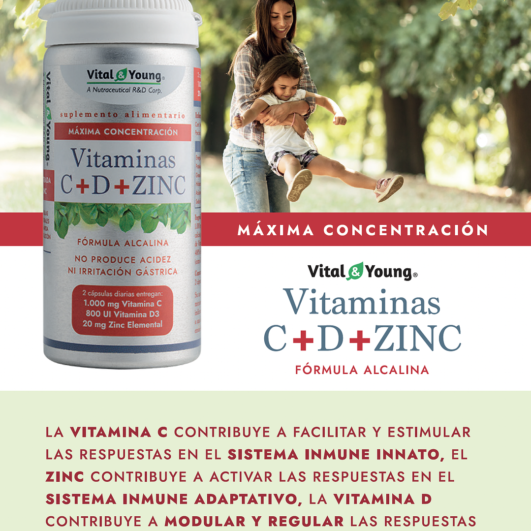 Vitamina C + D + Zinc 3