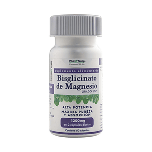 Bisglicinato De Magnesio 60 Cap 1200mg Grado Usp