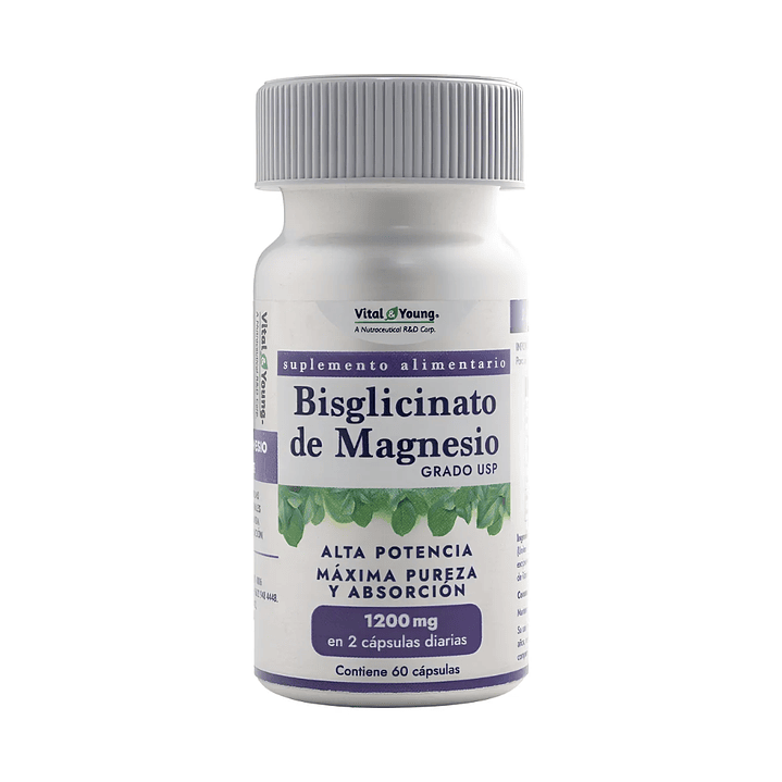 Bisglicinato De Magnesio 60 Cap 1200mg Grado Usp 1