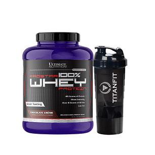 Proteína Prostar 100% Whey 5lb + Shaker TitanFit 3 en 1