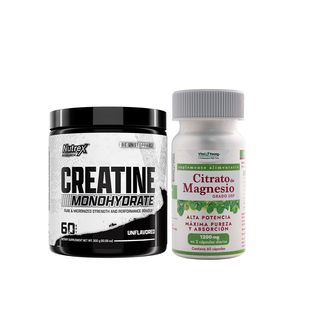 Pack Creatina Monohidratada + Citrato de Magnesio UPS 1