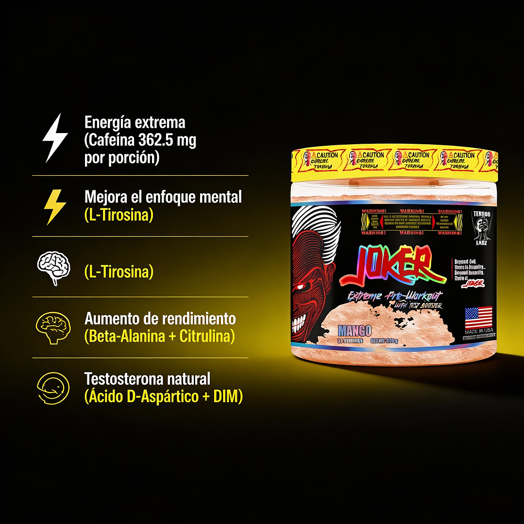 [TERROR LABZ] JOKER EXTREME PRE WORKOUT MANGO 2