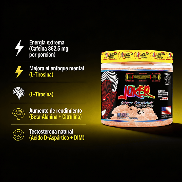 [TERROR LABZ] JOKER EXTREME PRE WORKOUT MANGO 2