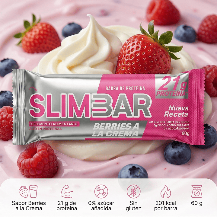 Barrita Proteica SlimBar Protein Variedad de Sabores 6