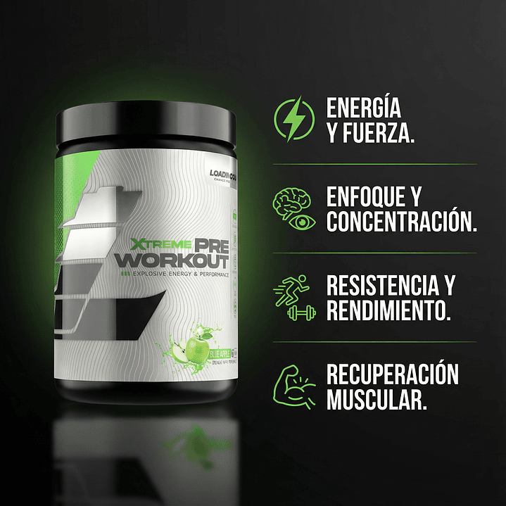 Pre-entreno Xtreme Pre-Workout LoadingUp 30 Servicios 3