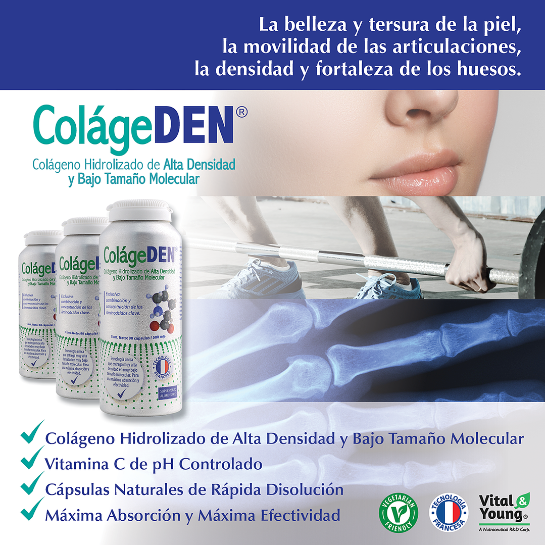  Colagden (90 CAPS) Peptidos de Colagenos Hidrolizado  4