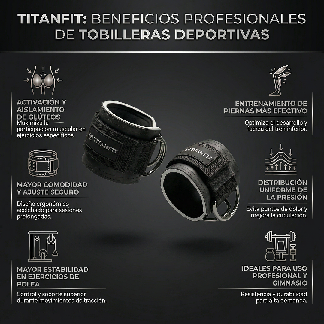 Tobilleras para polea | Titanfit 7