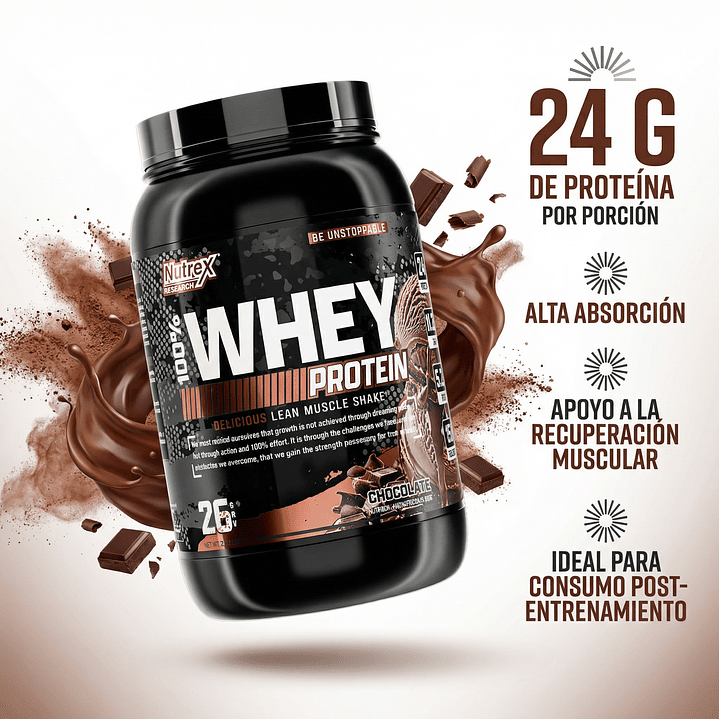 Proteina 100% Whey 2LB  | Nutrex 3