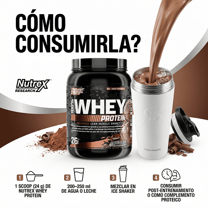 Proteina 100% Whey 2LB  | Nutrex 4