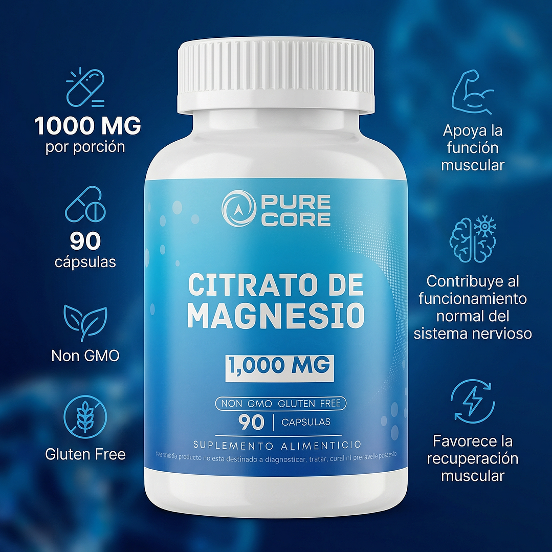 Citrato de Magnesio Pure Core (90 CAPS) 2