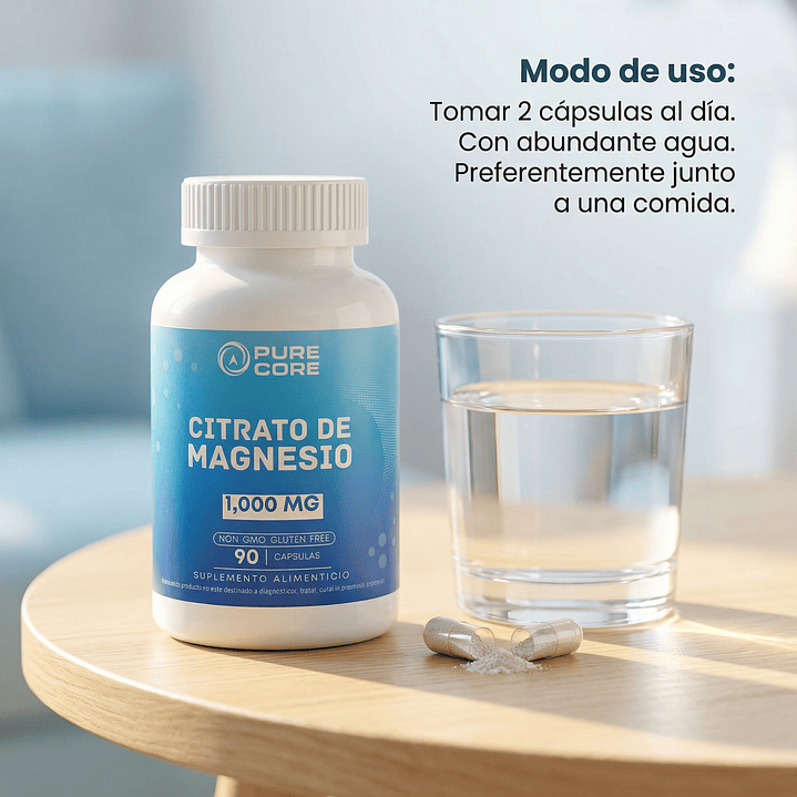 Citrato de Magnesio Pure Core (90 CAPS) 3