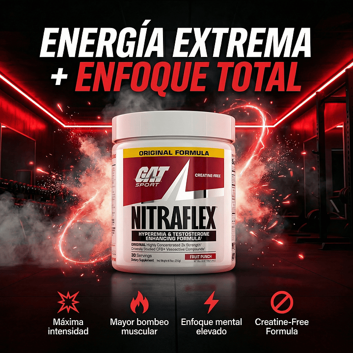 Pre entreno Nitraflex | Gat Sport 3