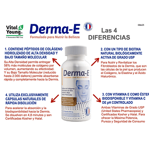 Peptidos de Colageno Hidrolizado Derma-E 90caps