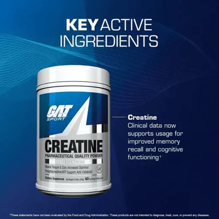 Creatina Monohidratada GAT 1 Kilo ( 200 serv ) 1